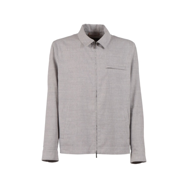 zip-up shirt jacket