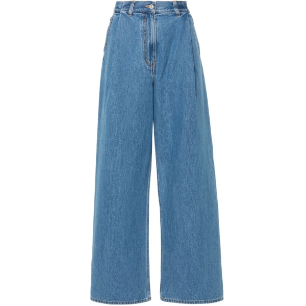 4G-motif cotton jeans
