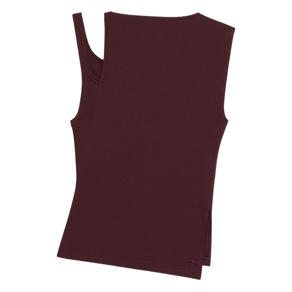asymmetrical-neck vest
