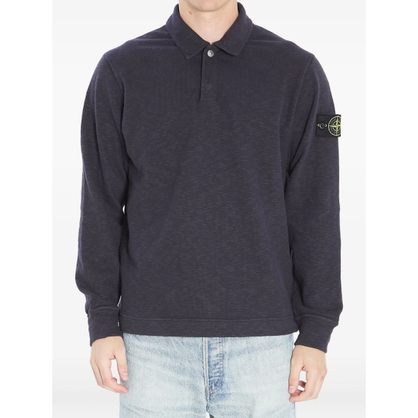 badge-detail polo shirt