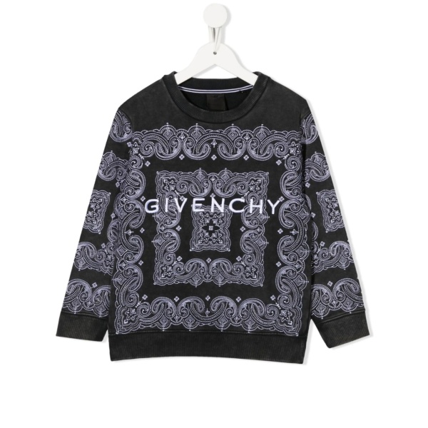 bandana-print long-sleeved jumper