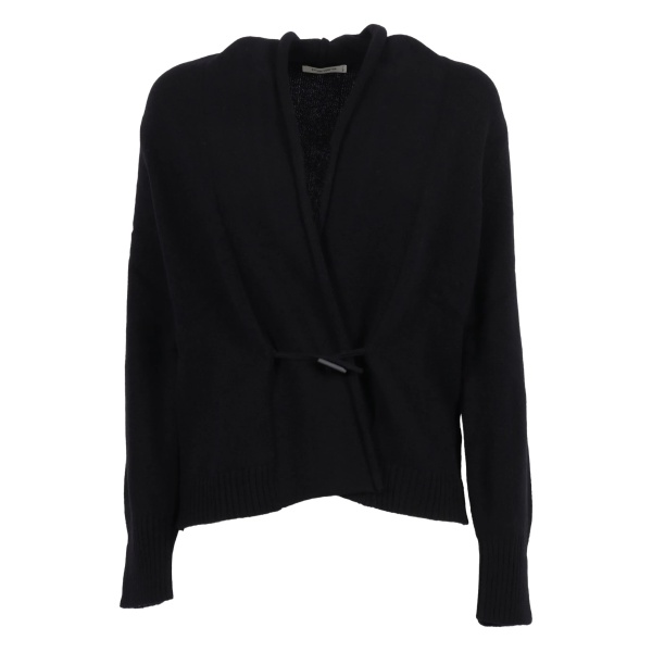 belted wool cashmere cardigan