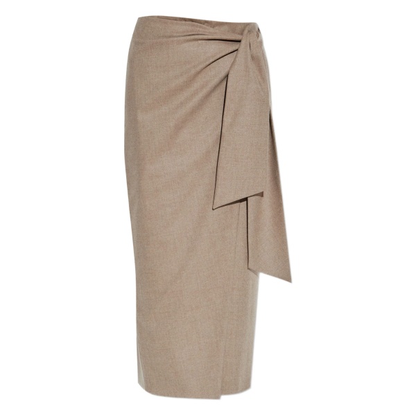 Bingo wrap-tie midi skirt