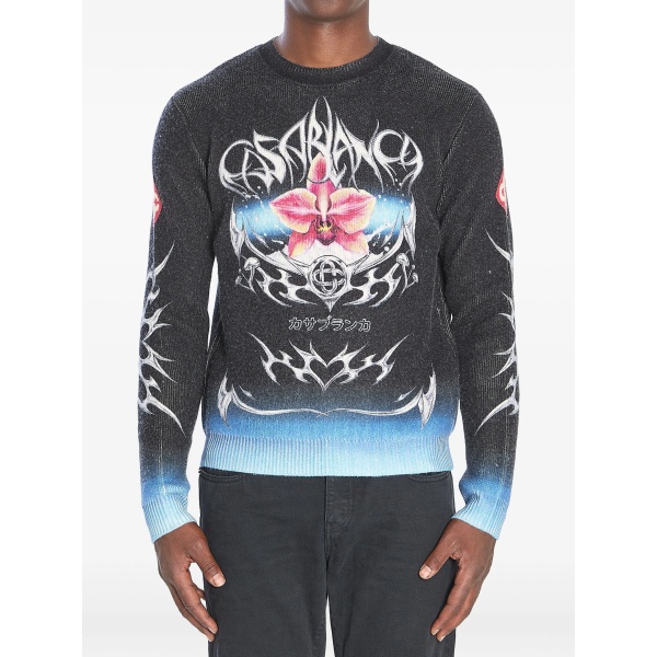 blades-print sweater