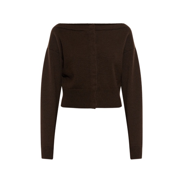 boat-neck cardigan