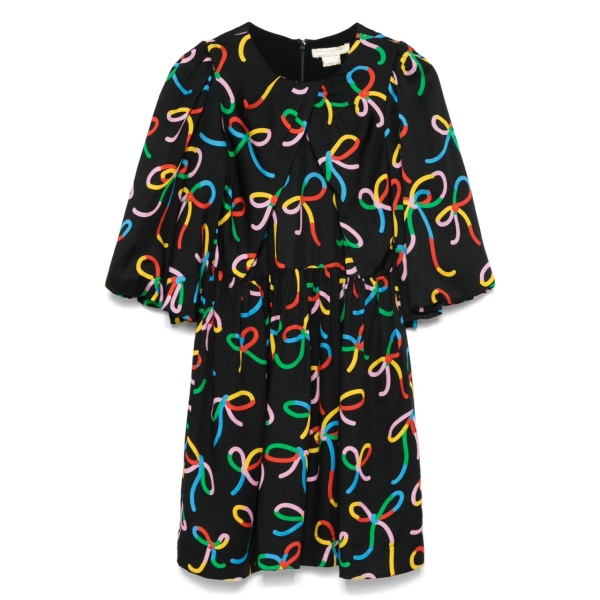bow-print dress