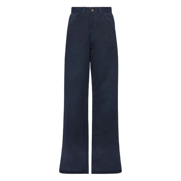 button-fastening corduroy trousers