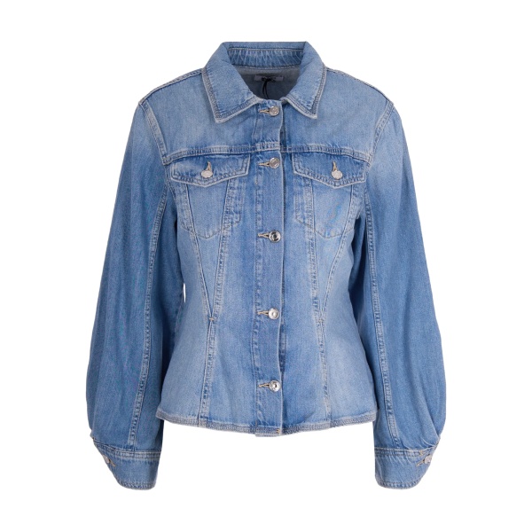 button puff-sleeve jacket