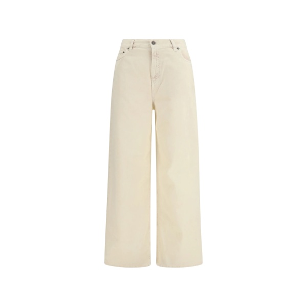 buttoned belt-loop trousers