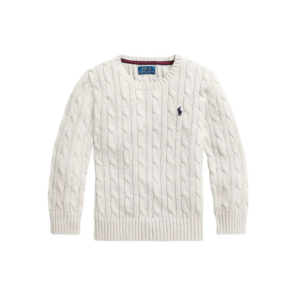 cable-knit crew-neck sweater
