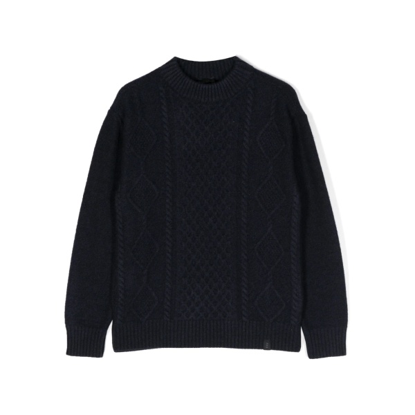cable-knit wool jumper
