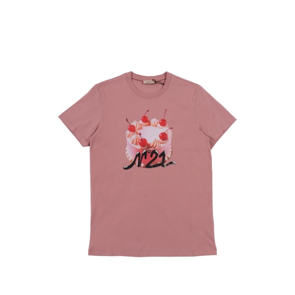 cake-print T-shirt