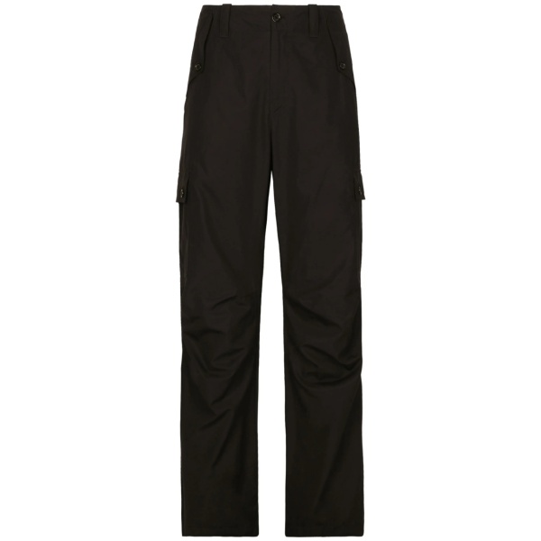 cargo-pocket logo-plaque cotton trousers