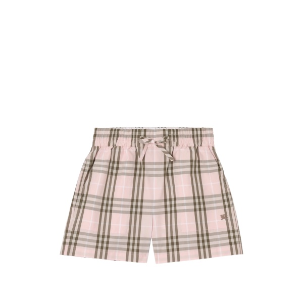 check cotton shorts