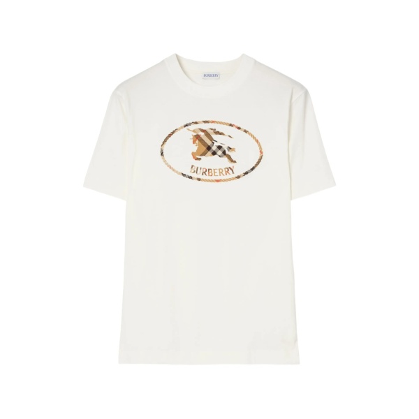 check Knight stamp cotton T-shirt