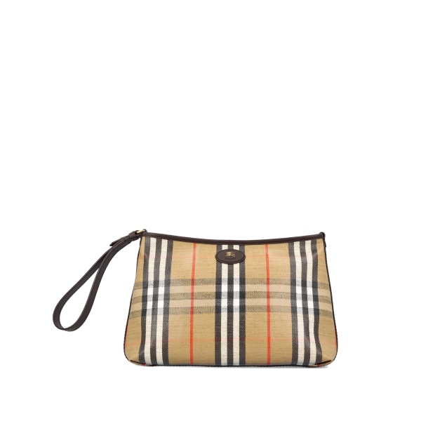 check-pattern clutch bag