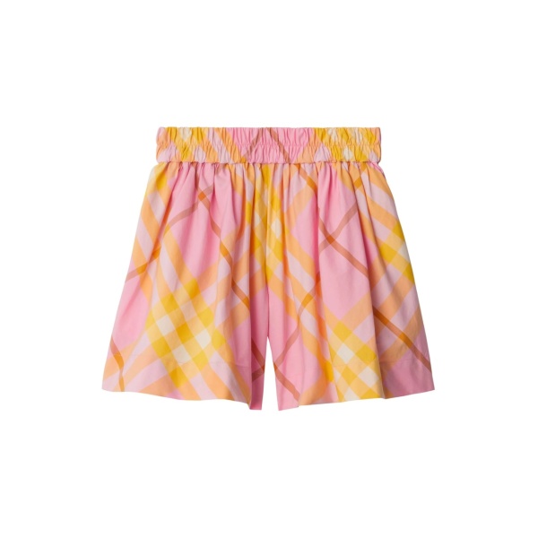 checked cotton shorts