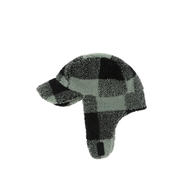 checkered ear-flap hat