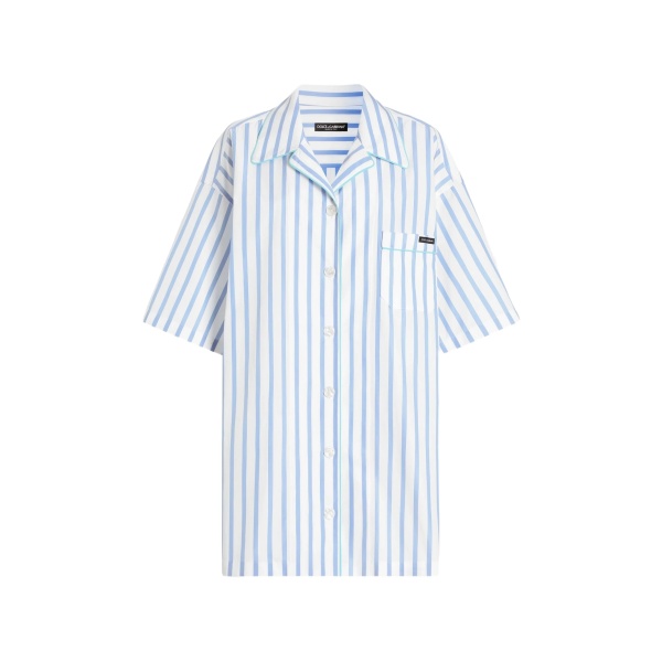 chest-pocket striped shirt
