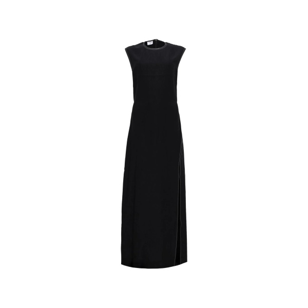 contrast stitching dress