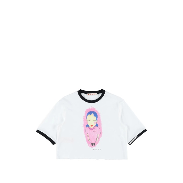 contrast-trim T-shirt