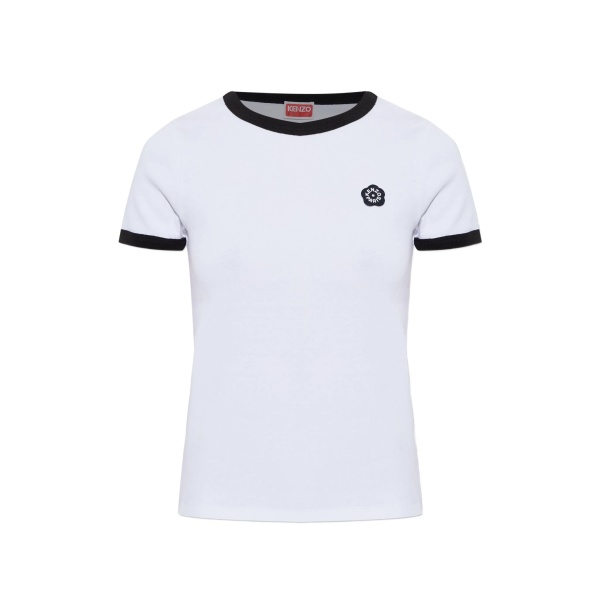 contrast-trim T-shirt