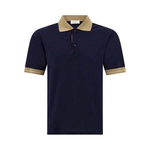Contrasting stripe short sleeve polo shirt