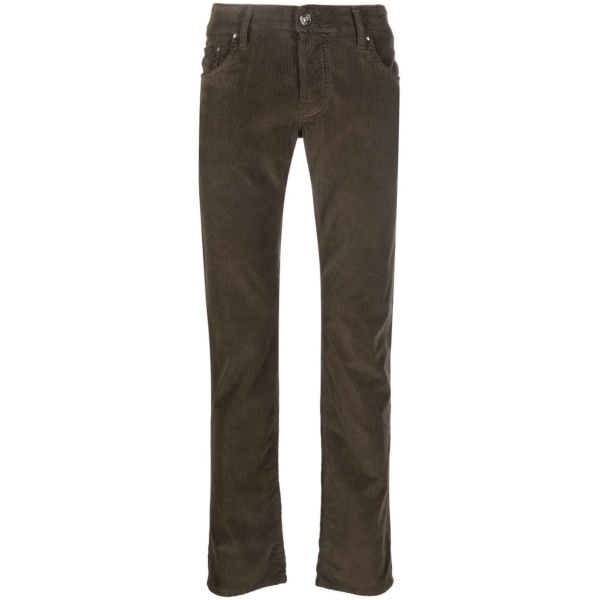 corduroy straight-leg trousers