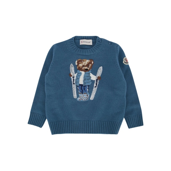 crew-neck embroidered sweater