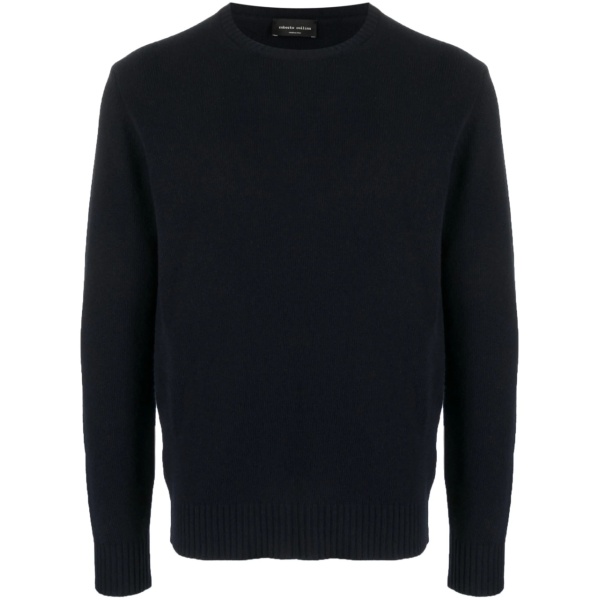 crew-neck fine-knit jumper