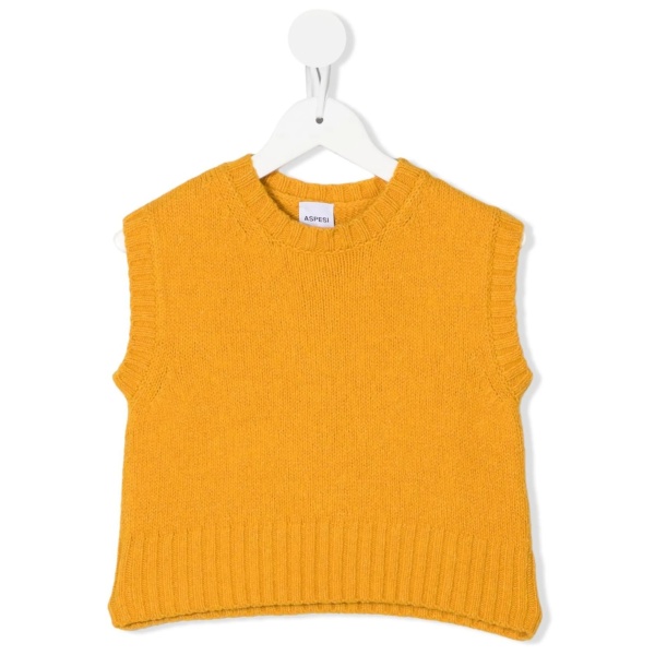 crew-neck knitted top