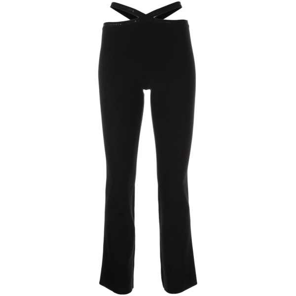 criss-cross logo-trim leggings