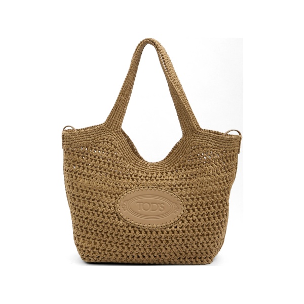 crochet raffia shopping bag
