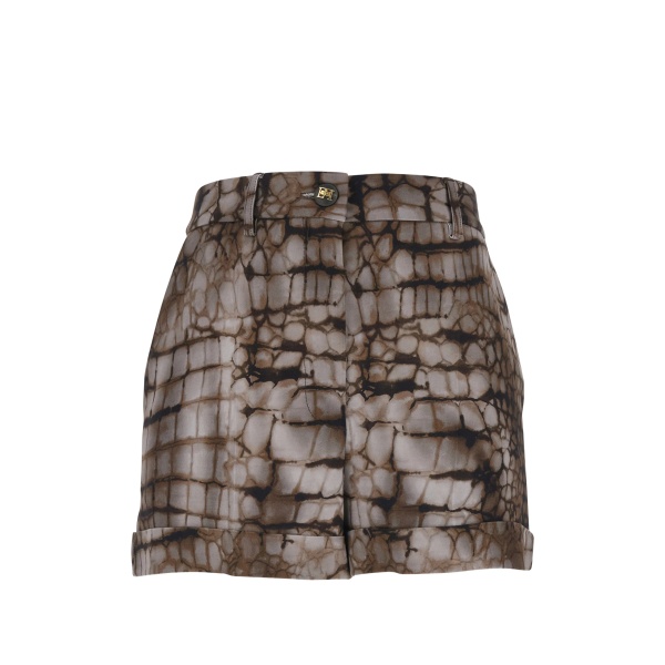 crocodile-print shorts