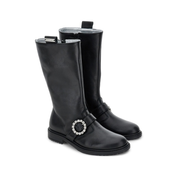 crystal-embellished knee-high boots