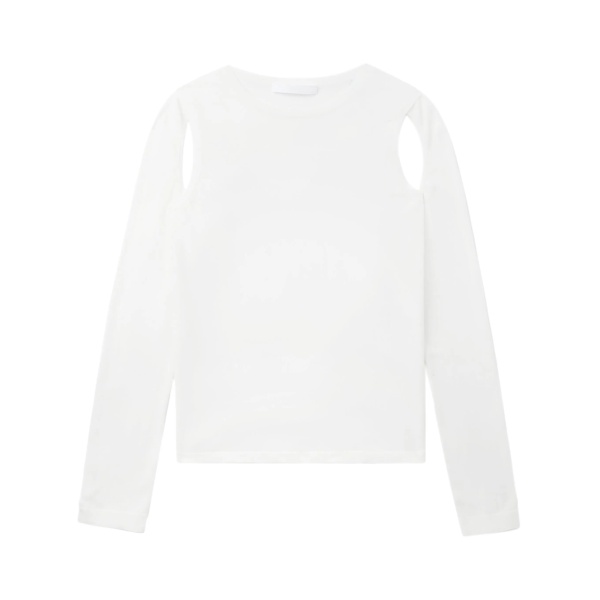 cut-out fine-knit jumper