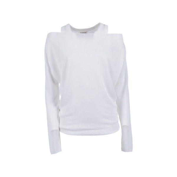 cut-out long-sleeve top