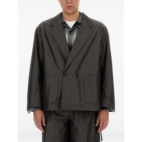 double-breasted cotton jacket