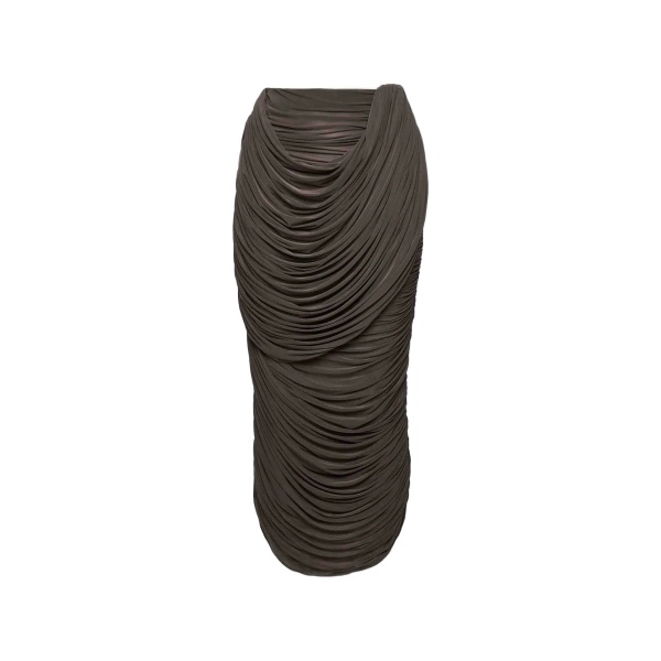 draped midi skirt