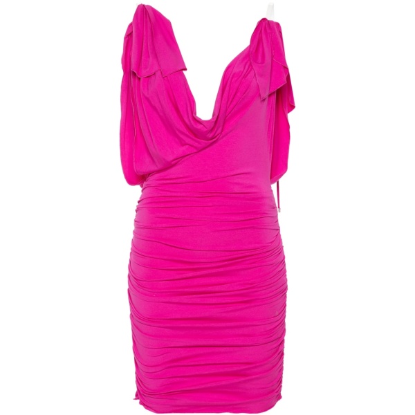 draped mini dress