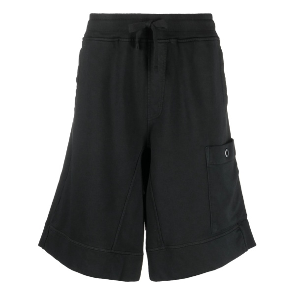 drawstring-waist cotton shorts