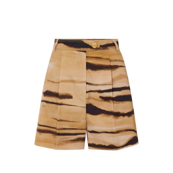 drill tiger print shorts