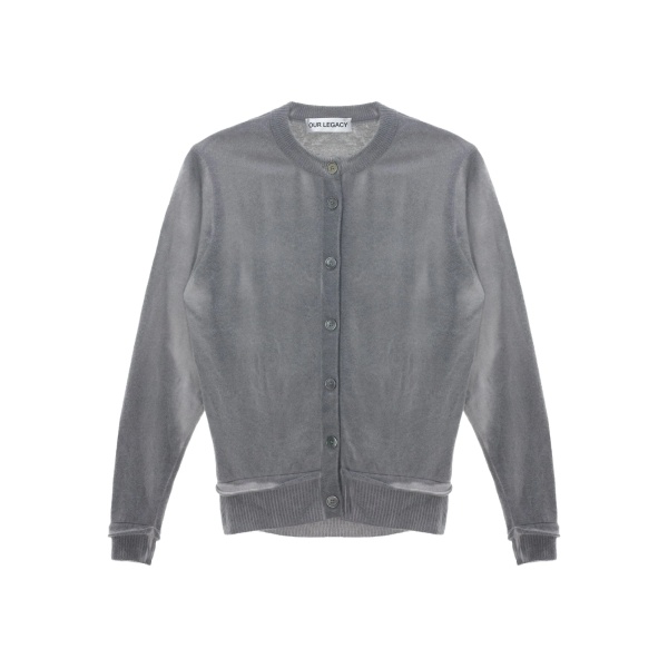 Dual button-fastening cardigan