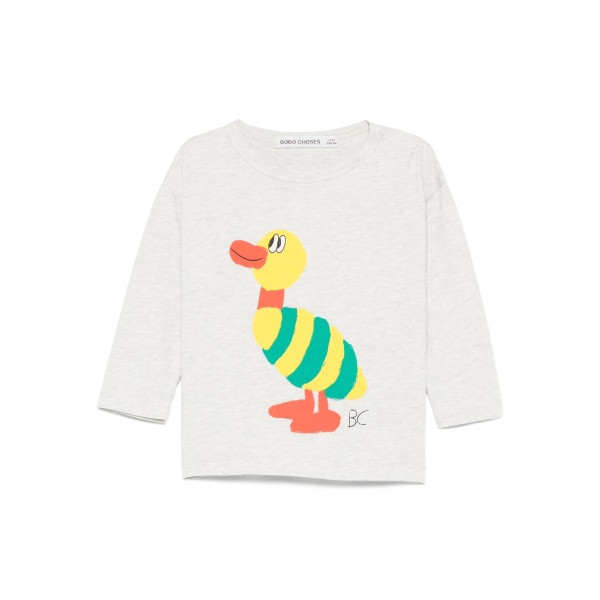 duck-print long-sleeve T-shirt
