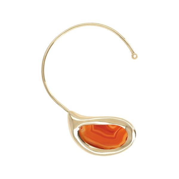 Dusk agate-pendant open necklace