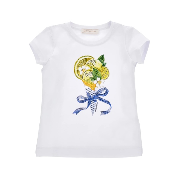 embellished-print T-shirt