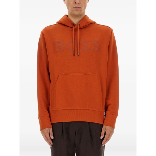 embossed-logo hoodie
