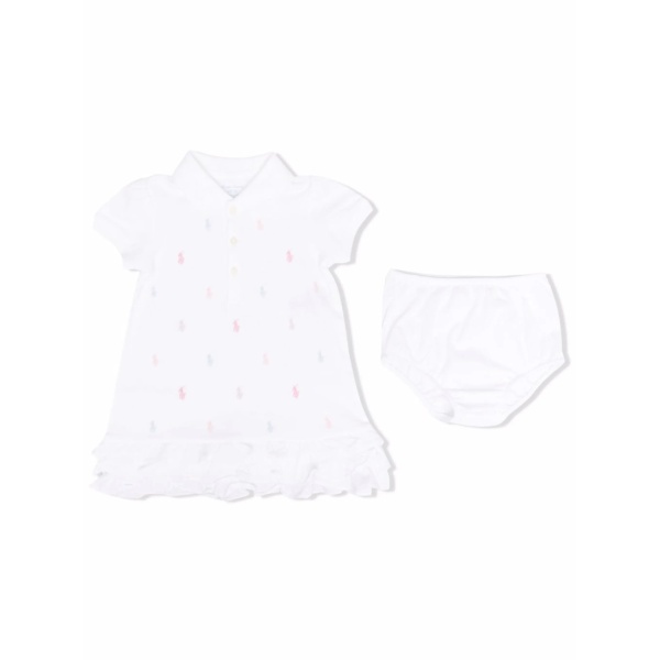 embroidered-logo cotton dress