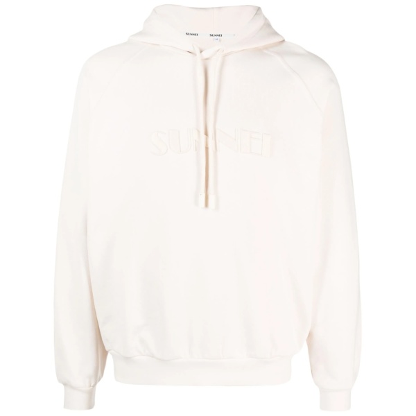 embroidered-logo cotton hoodie