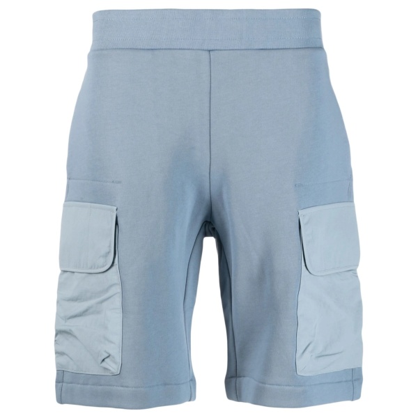 embroidered-logo knee-length shorts